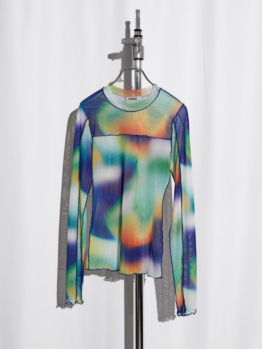 Thermographic Mesh Long Sleeve Top