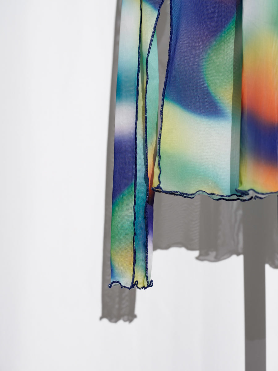Thermographic Mesh Long Sleeve Top