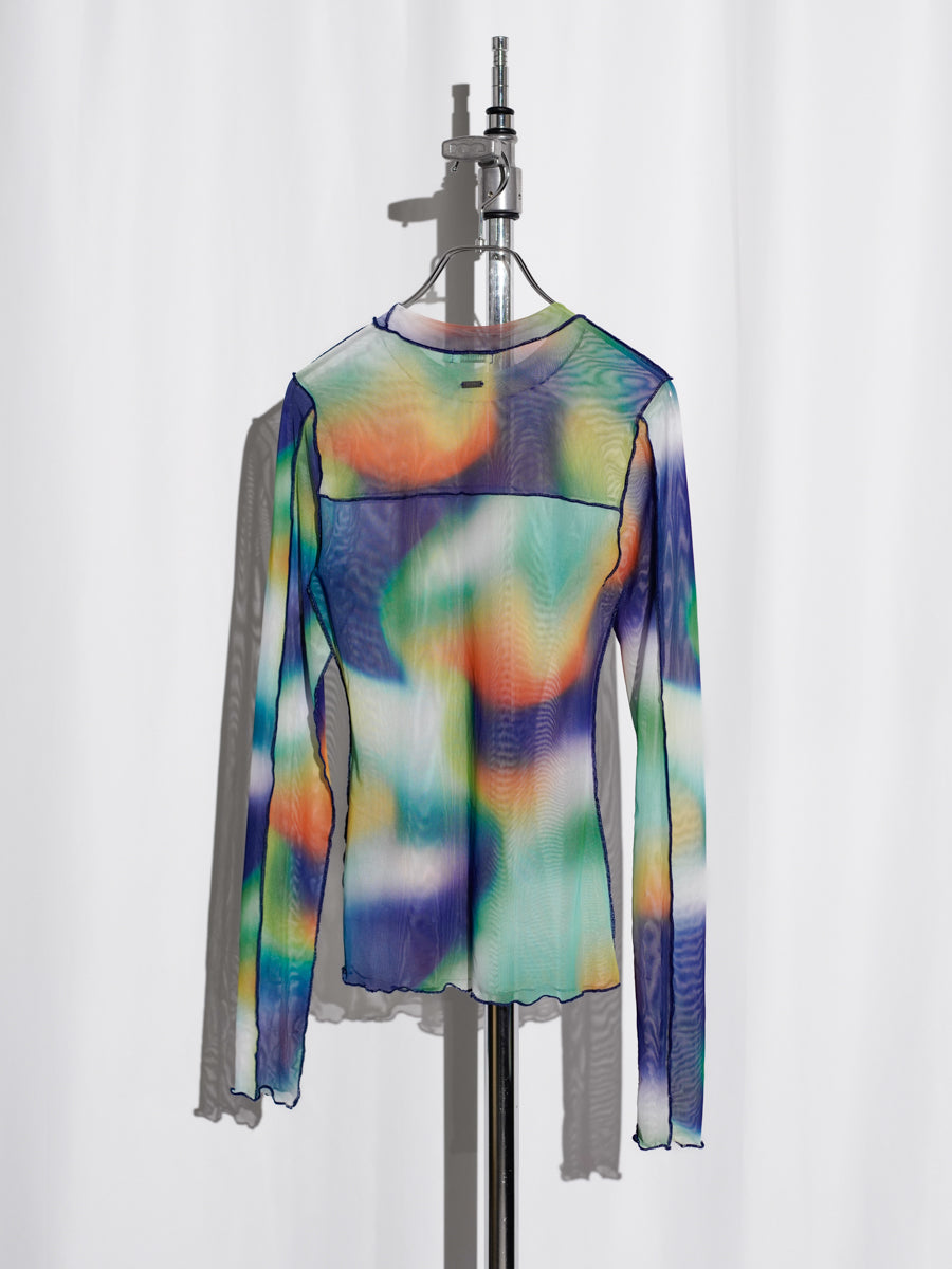 Thermographic Mesh Long Sleeve Top