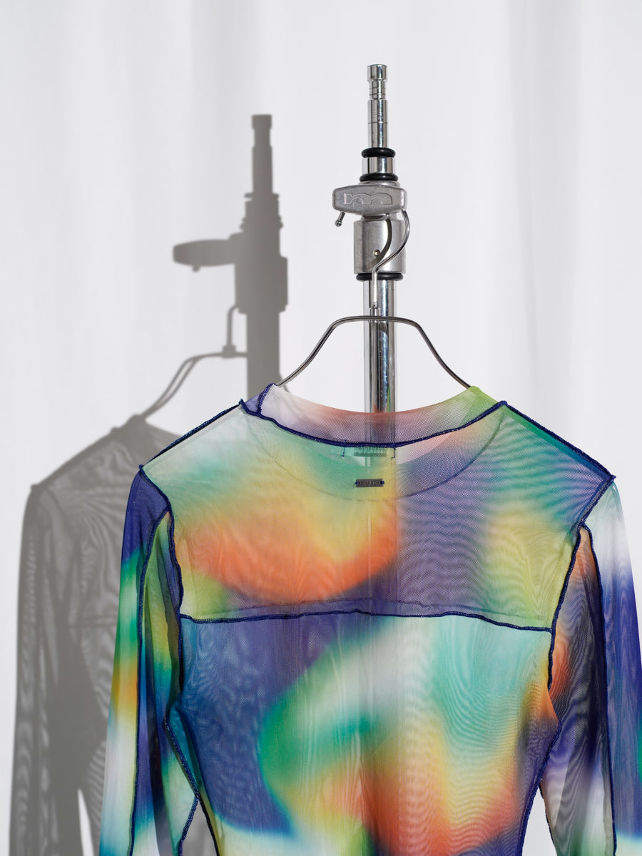 Thermographic Mesh Long Sleeve Top