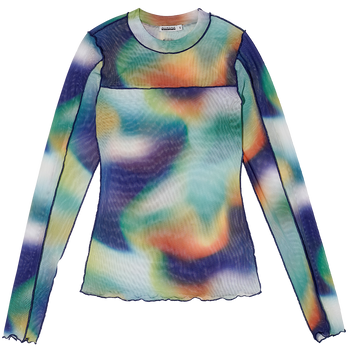Thermographic Mesh Long Sleeve Top