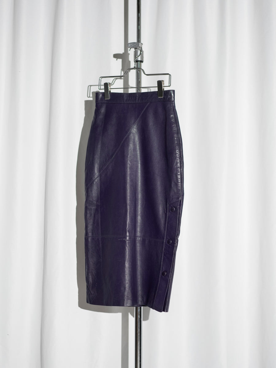 1980s KEZIA / Leather skirt