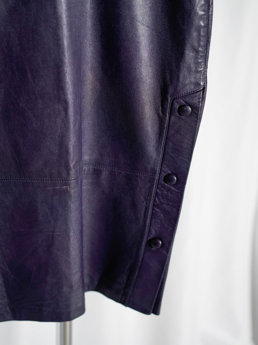 1980s KEZIA / Leather skirt