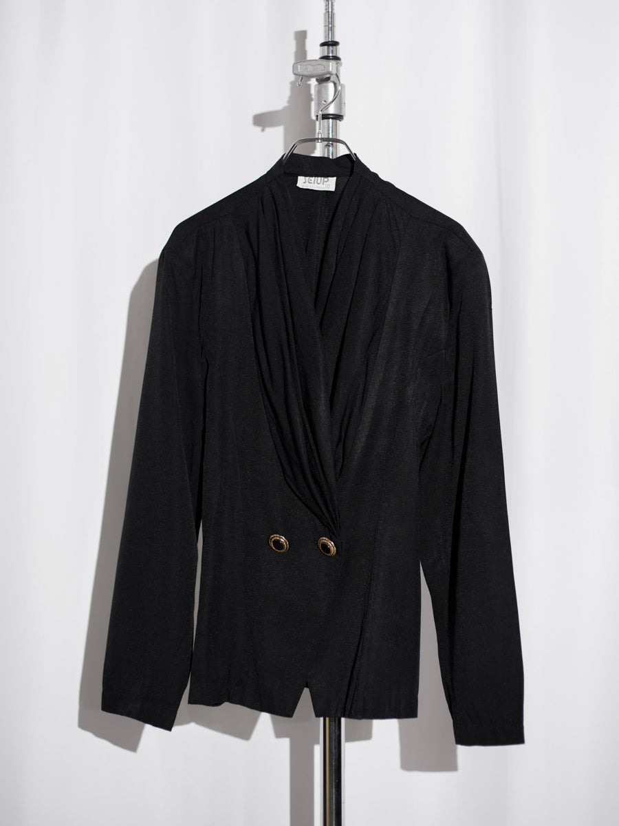 80s Shawl Collar Top