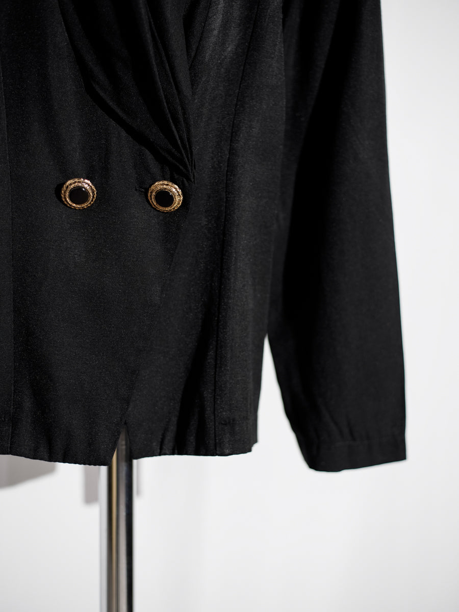 80s Shawl Collar Top