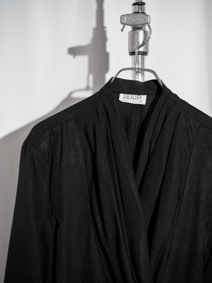 80s Shawl Collar Top