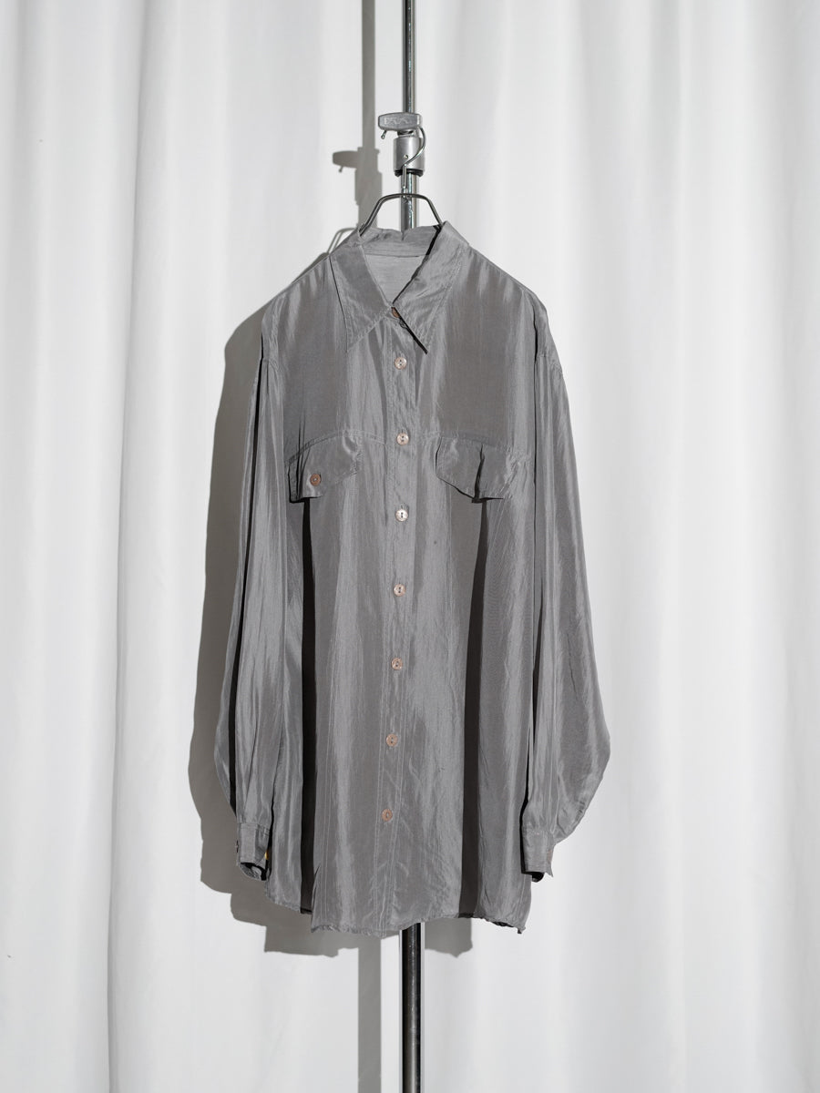 Silver Stitch Satin Shirt