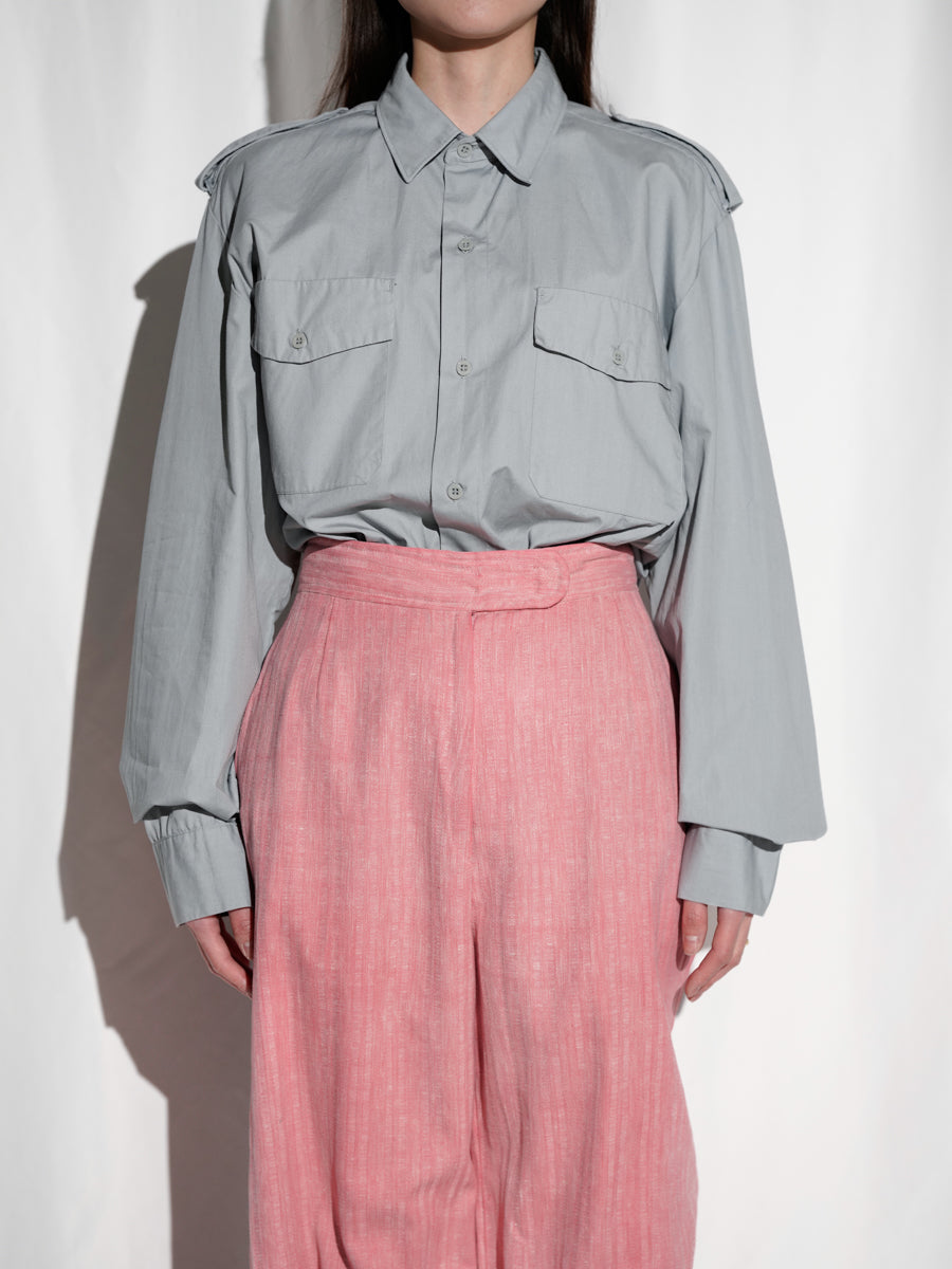 Military Epaulette Long Shirt