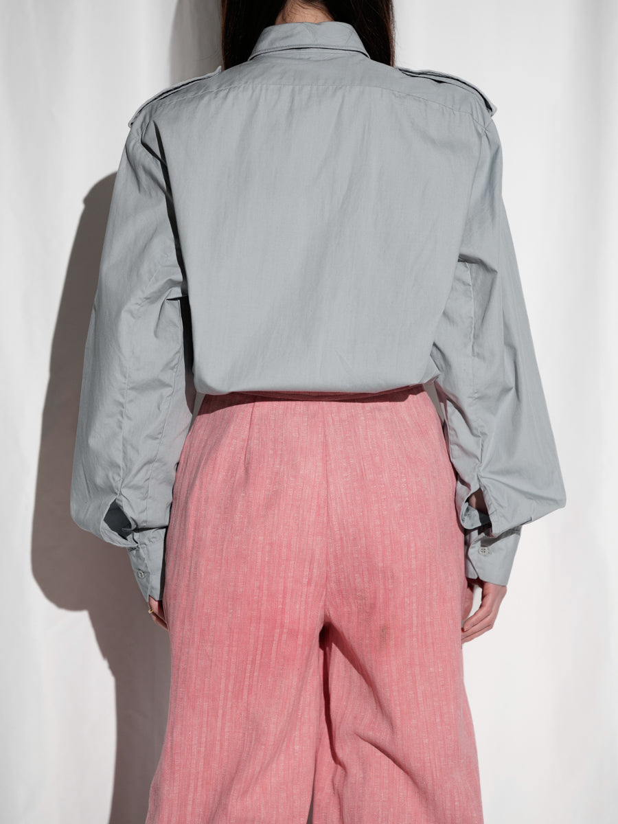 Military Epaulette Long Shirt