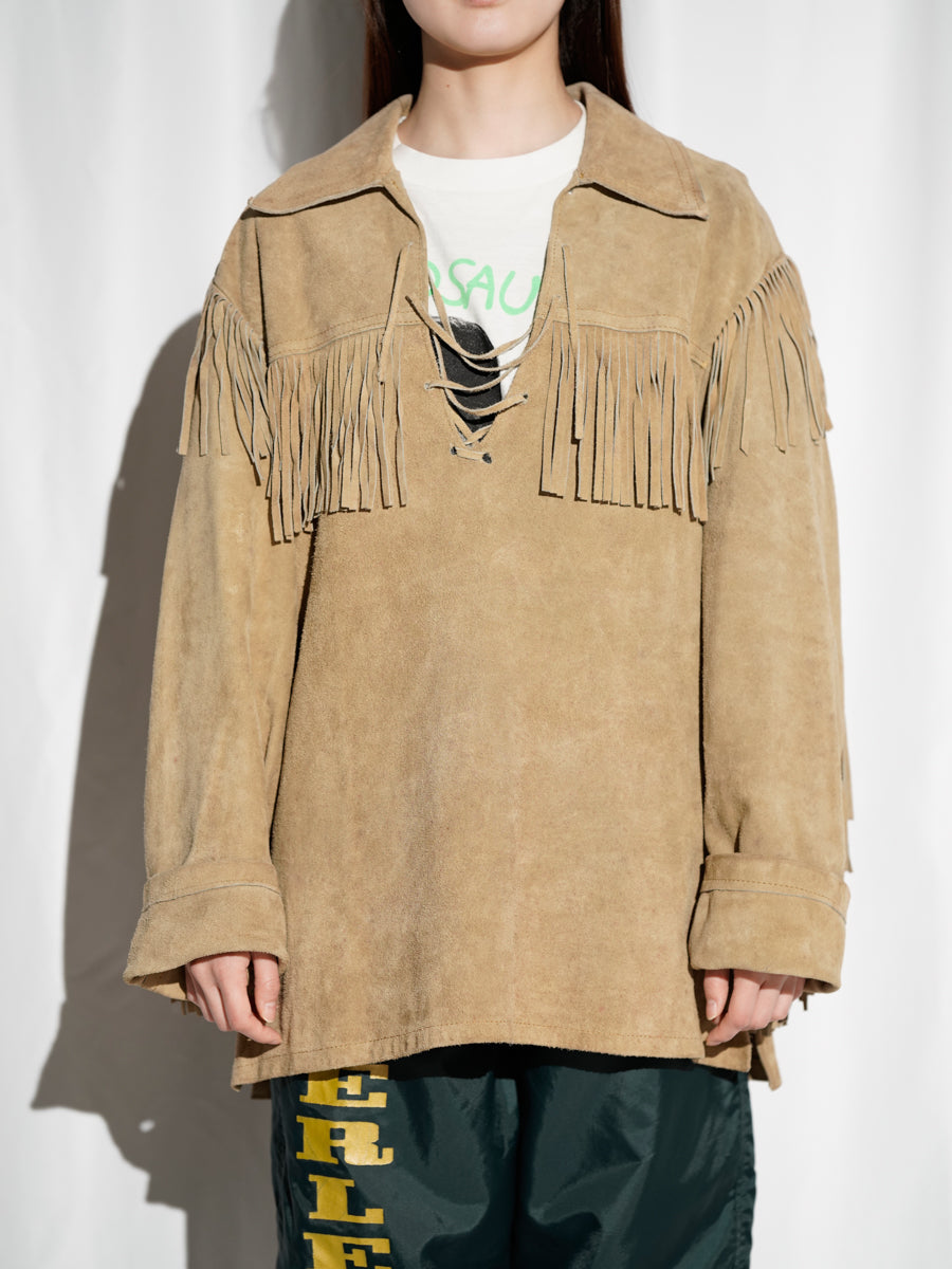 Suede Fringe Shirt