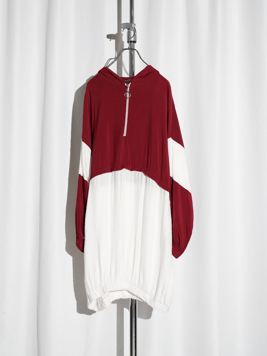 EYYO / Bicolor Half-Zip Long Hoodie