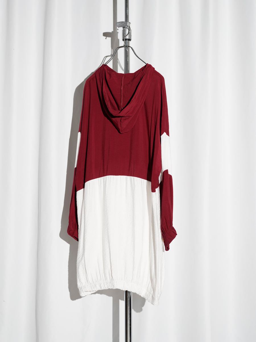 EYYO / Bicolor Half-Zip Long Hoodie