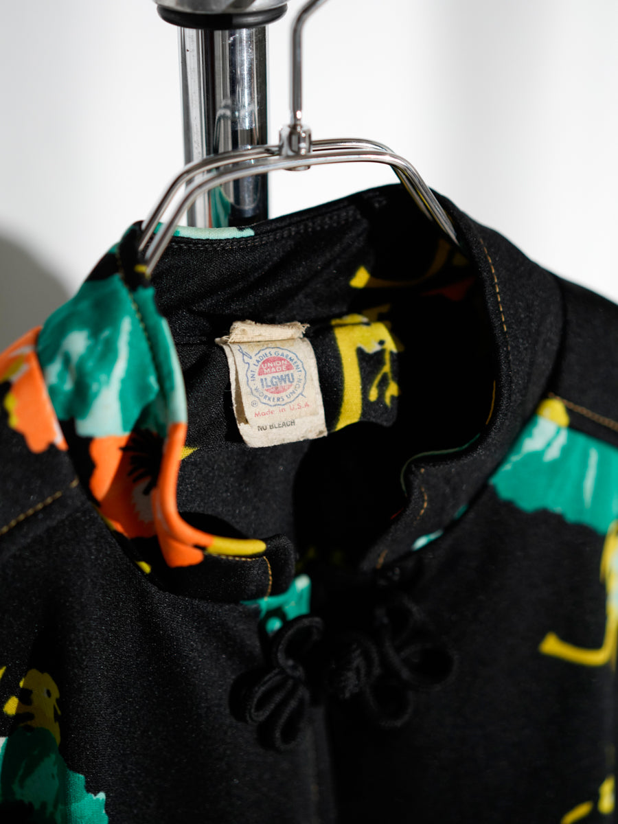 Floral Printed Mandarin Lounge Set