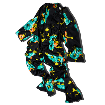 Floral Printed Mandarin Lounge Set