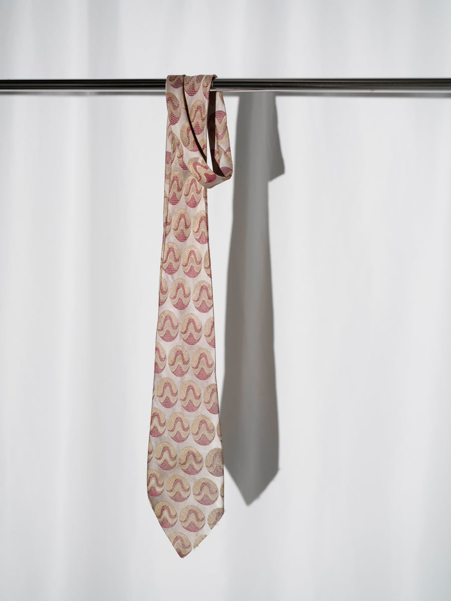 Wave Pattern Jacquard Tie