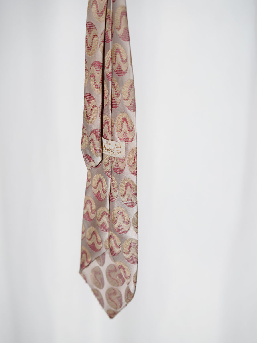 Wave Pattern Jacquard Tie