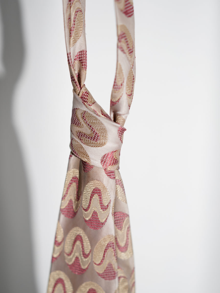 Wave Pattern Jacquard Tie