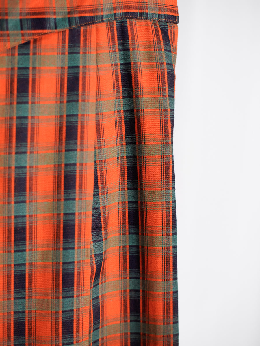 70s Embroidered Tartan Pants