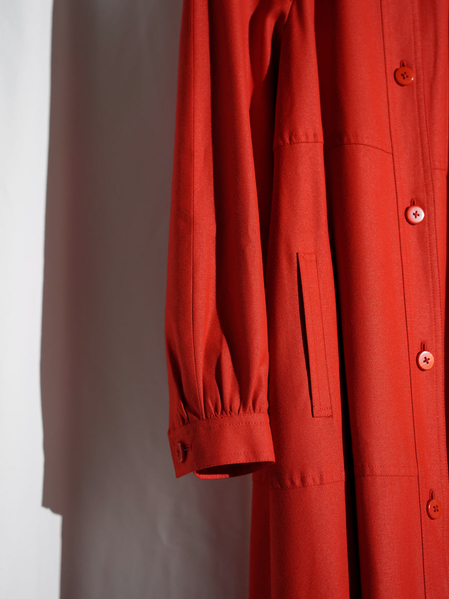 Scarlet Single-Breasted Coat