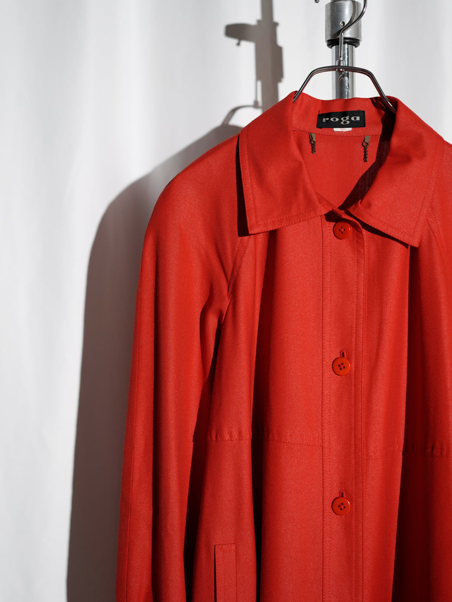 Scarlet Single-Breasted Coat