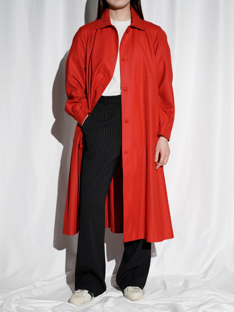 Scarlet Single-Breasted Coat