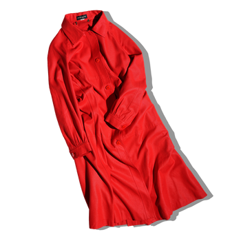 Scarlet Single-Breasted Coat