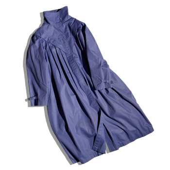 Draped Stand Collar Coat