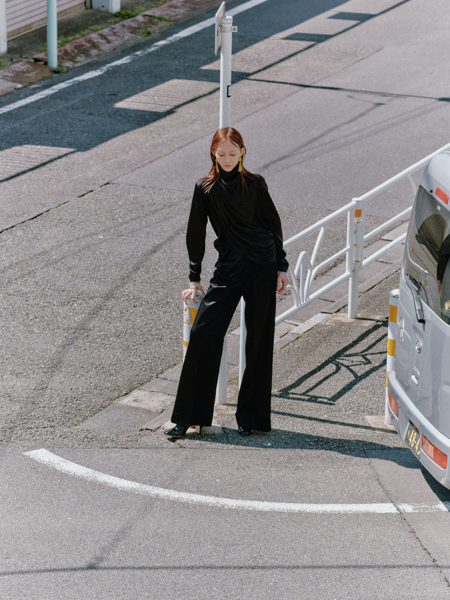 70s Center Press Wide Pants