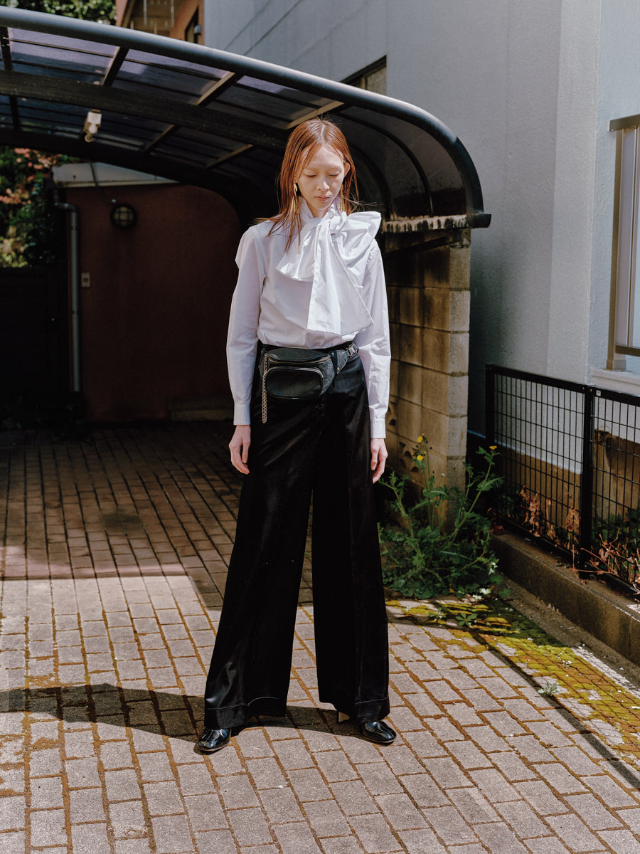 70s Center Press Wide Pants