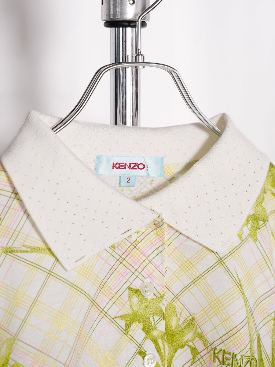KENZO / Flower Print Polo Shirt