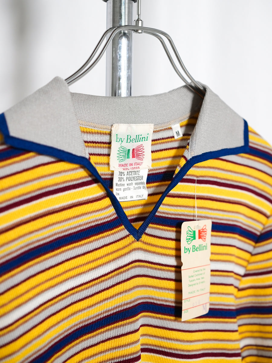 Multi Stripped Short Sleeve Knit