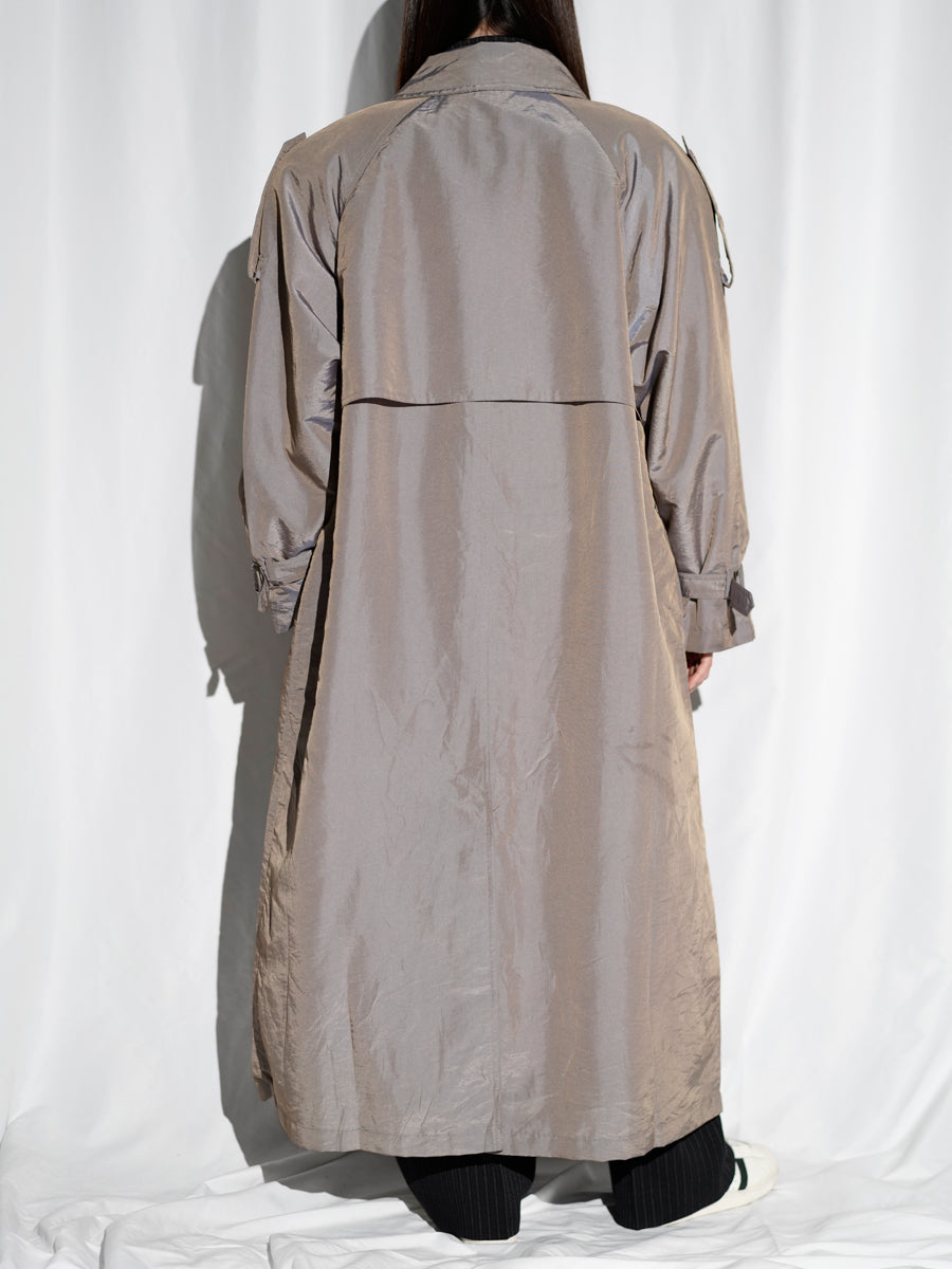 Shimmer Long Trench Coat