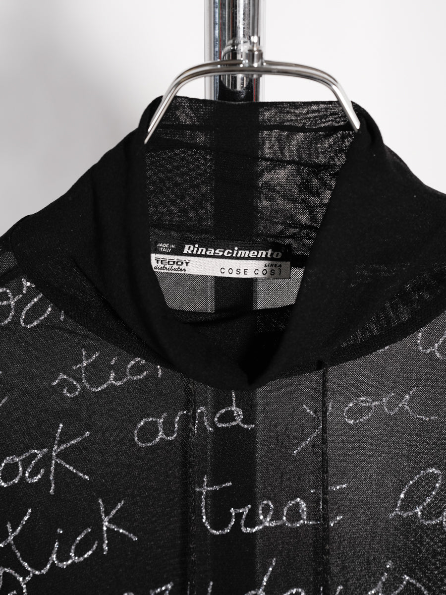 Rinascimento / See-through Lame Print Top