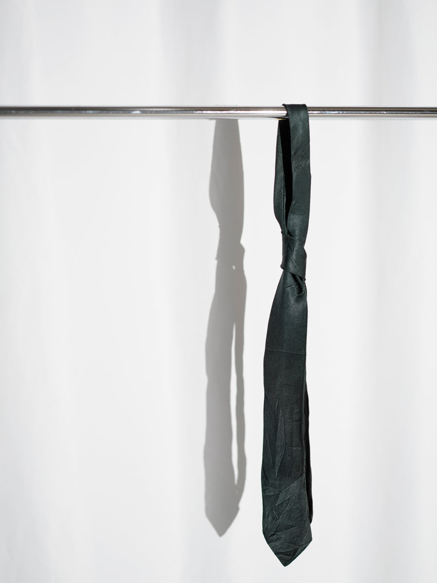 Dark Green Woven Tie