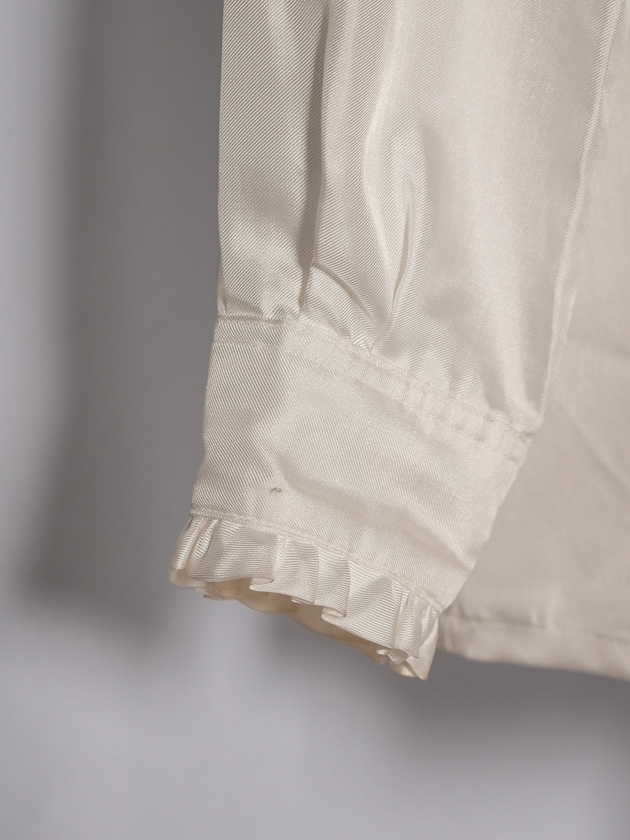 Ruffled Stand Collar Shirt