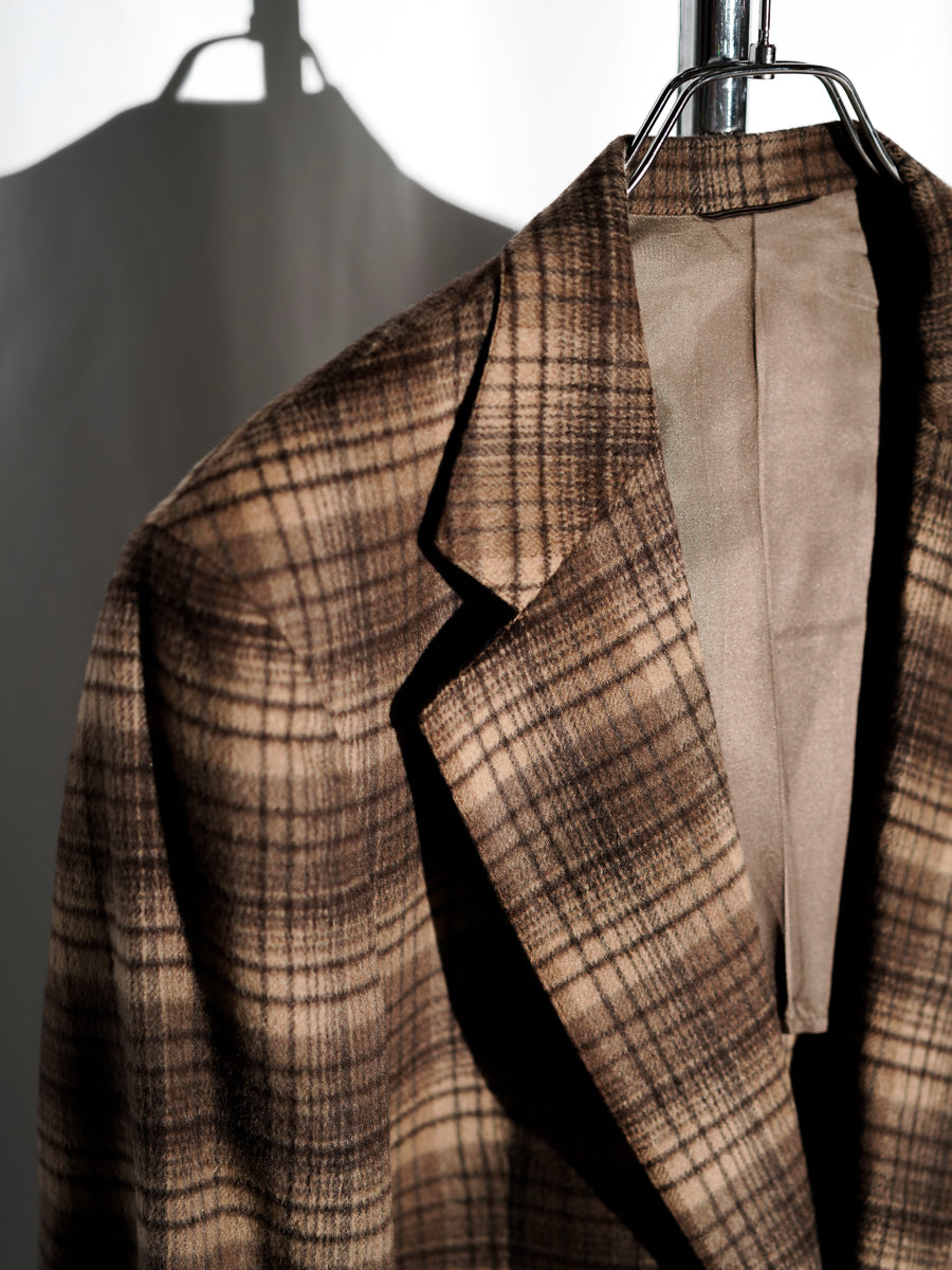 Ombre Plaid Tailored Jacket