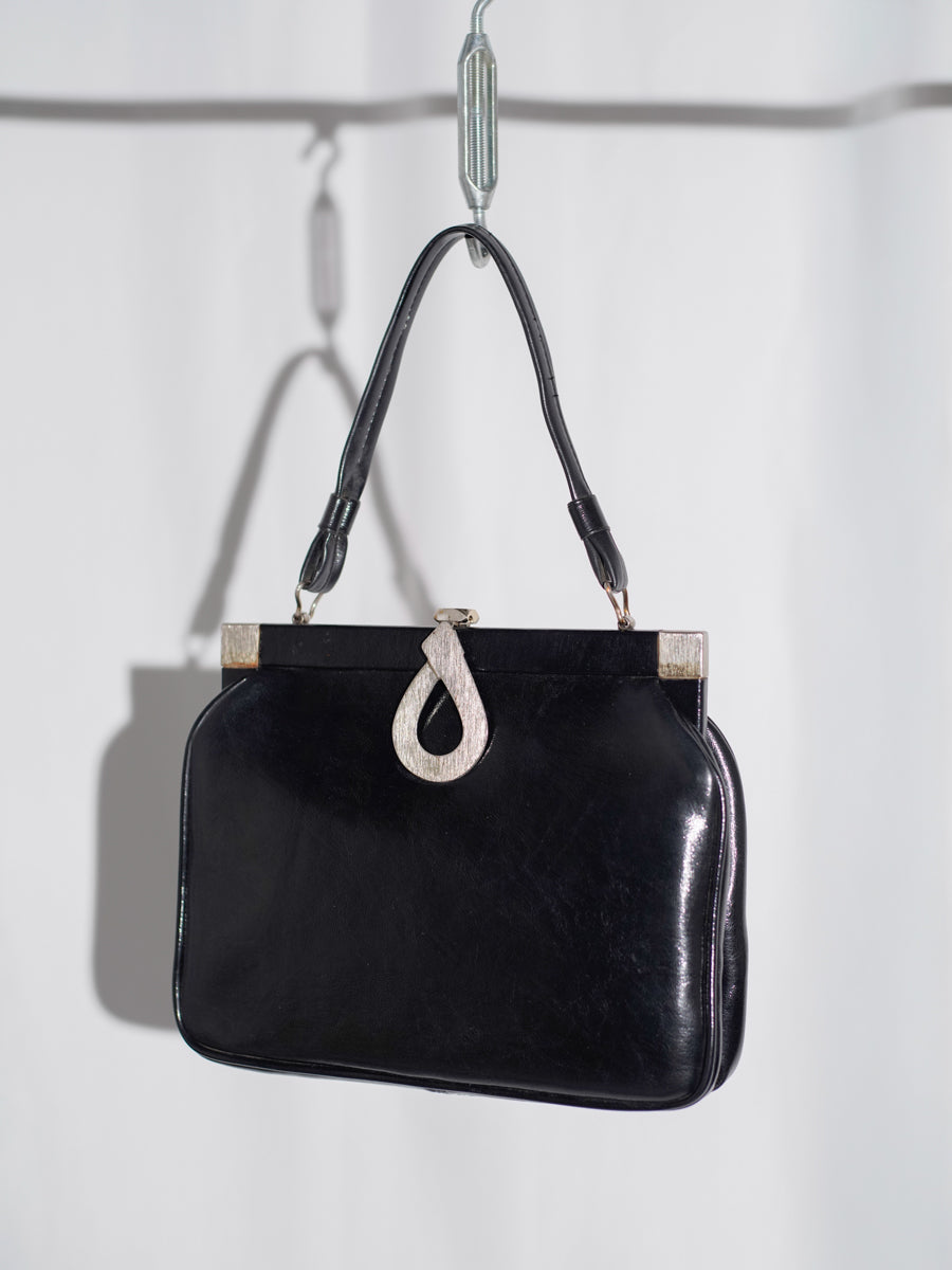 60s Silver Clasp Handle Bag