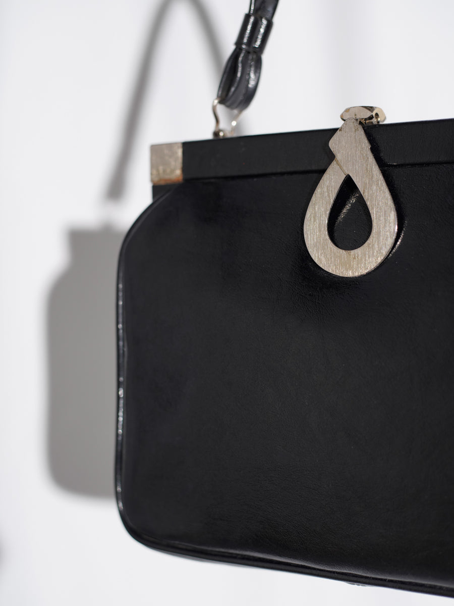 60s Silver Clasp Handle Bag