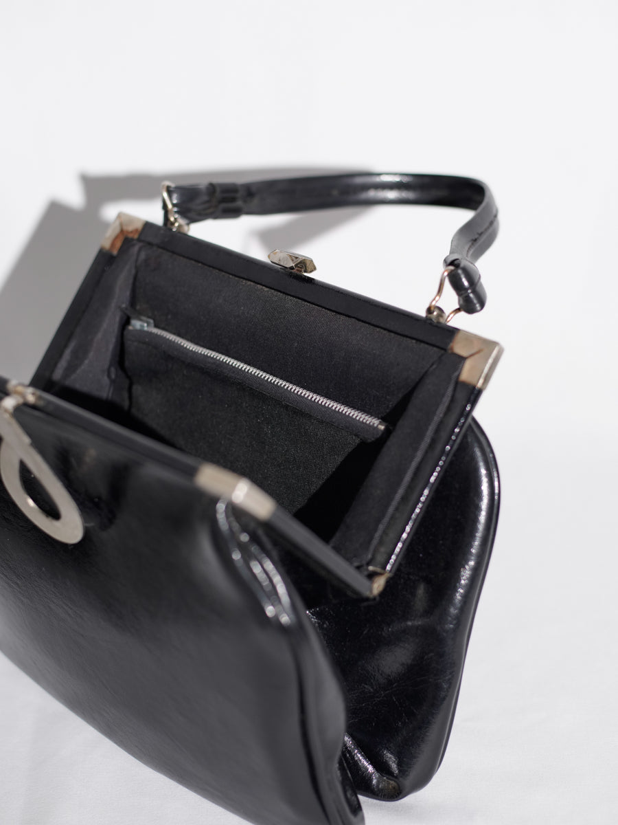 60s Silver Clasp Handle Bag