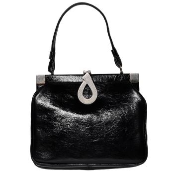 60s Silver Clasp Handle Bag