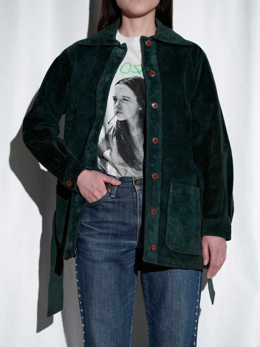 Calvin Klein / Suede Belted Coat