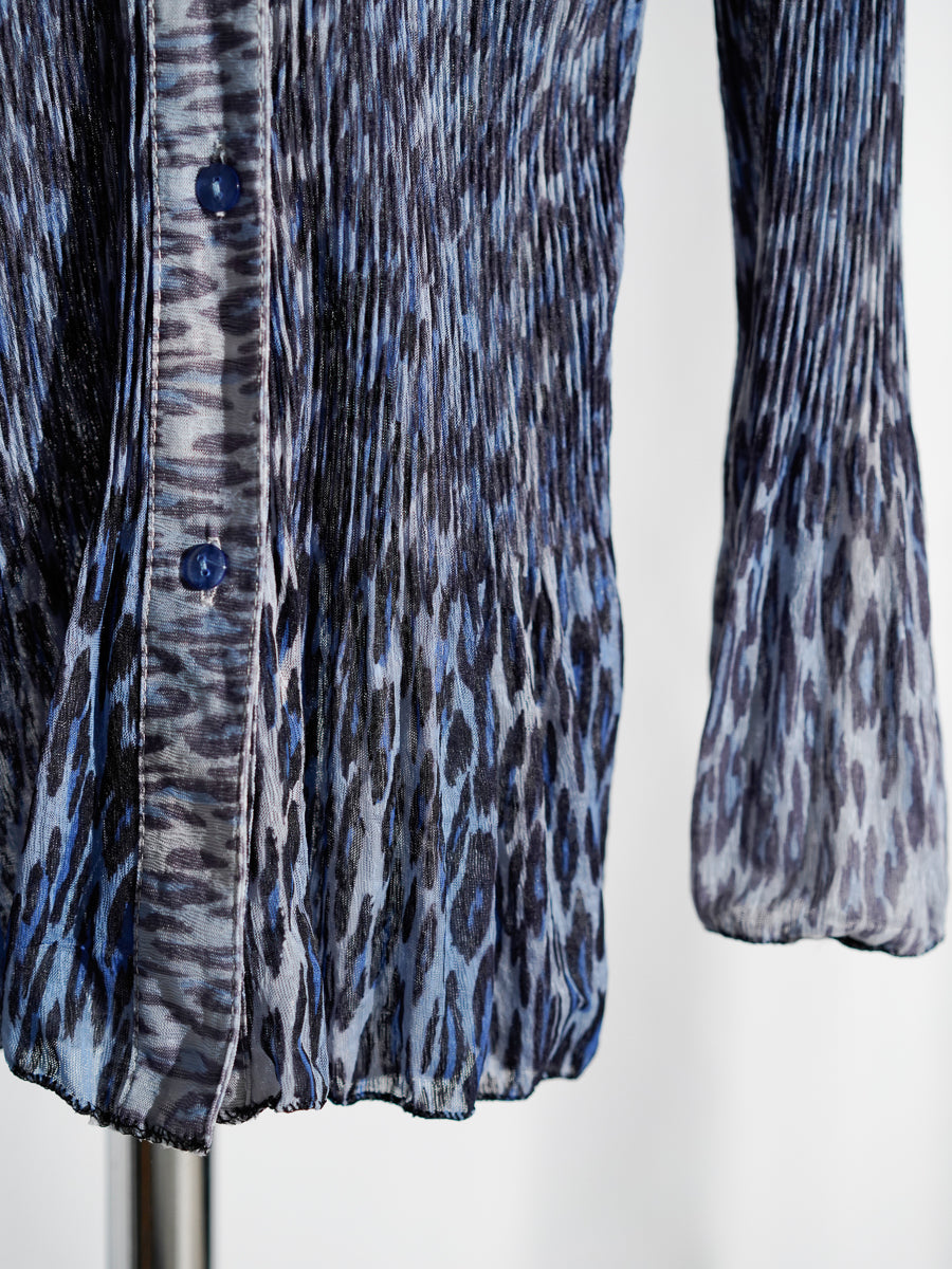 Sheer Pleated Shirt