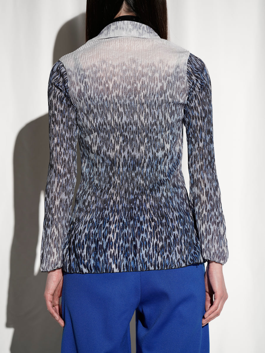 Sheer Pleated Shirt