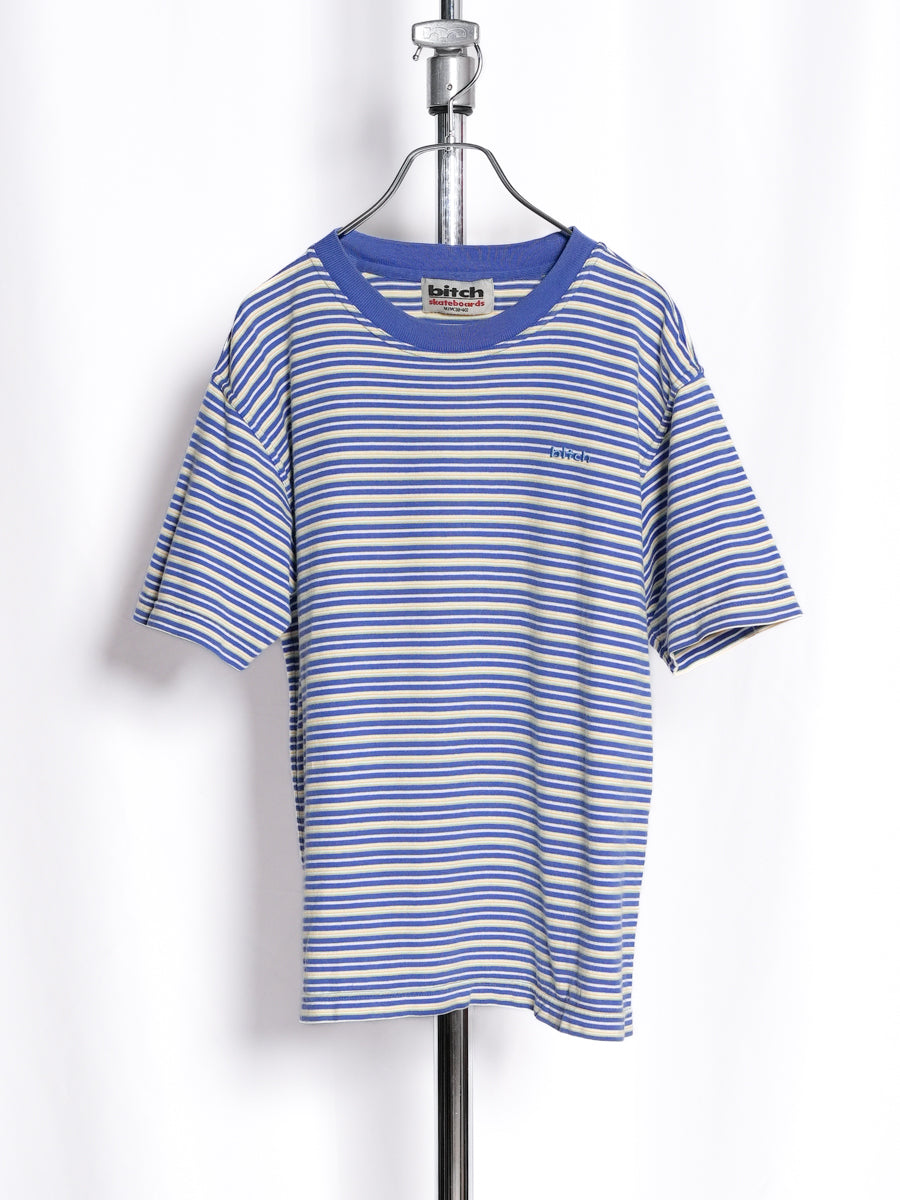 bitch skateboders / Striped T-shirt