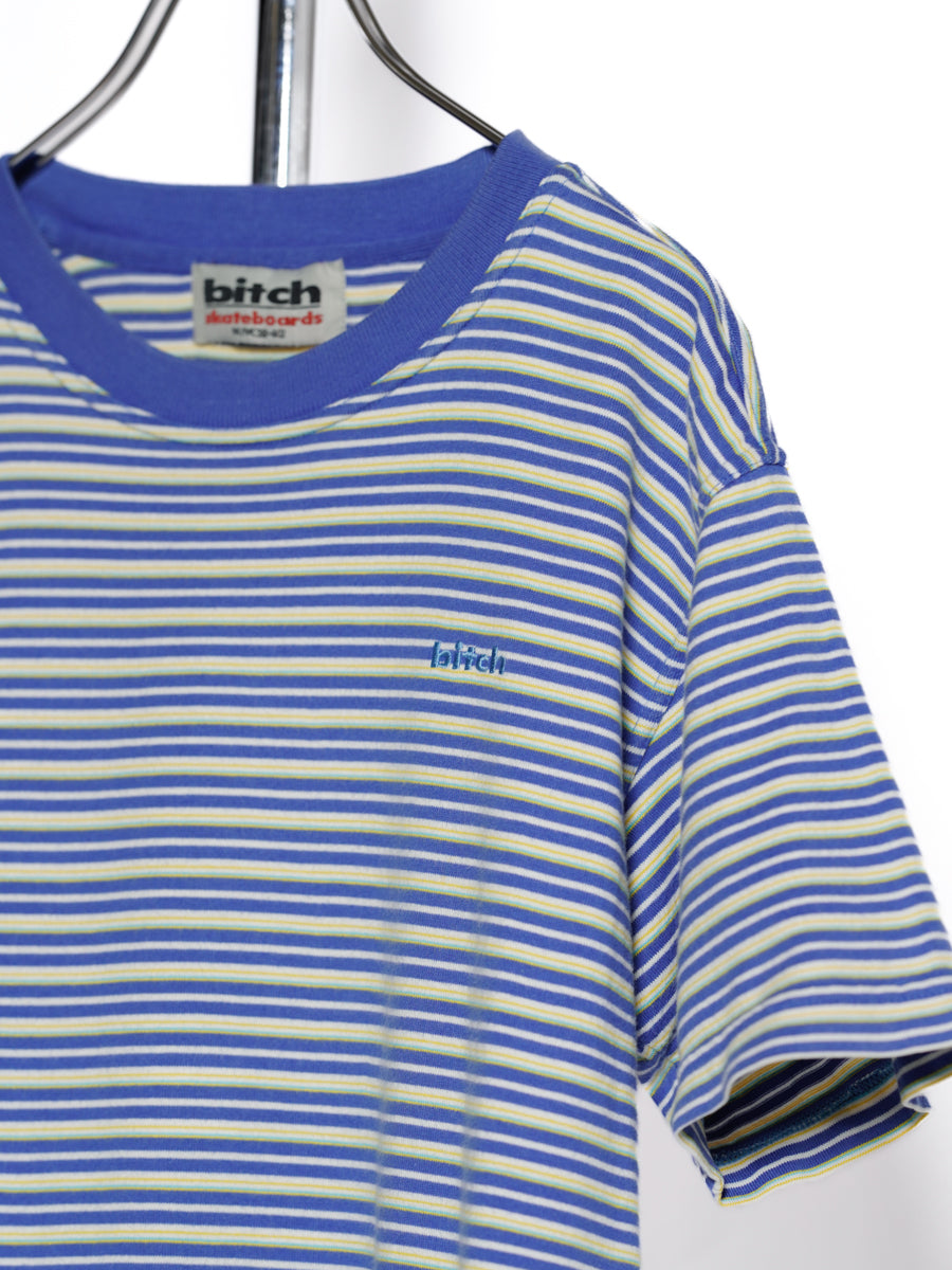 bitch skateboders / Striped T-shirt