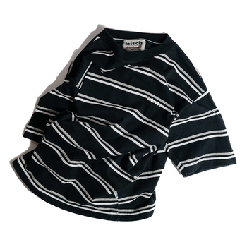 bitch skateboders / Striped T-shirt