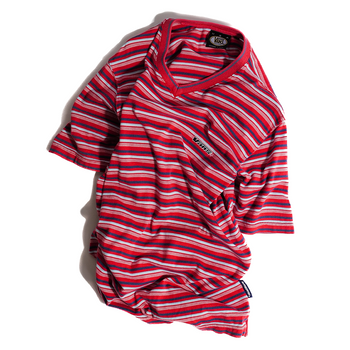 Vans in U.S.A. / V-neck Striped T-shirt