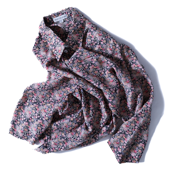 Flower Print 3/4 Sleeve Shirt