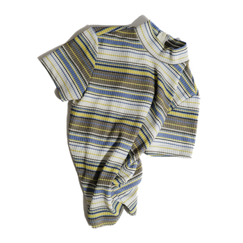 Multi Striped Mock Neck Top