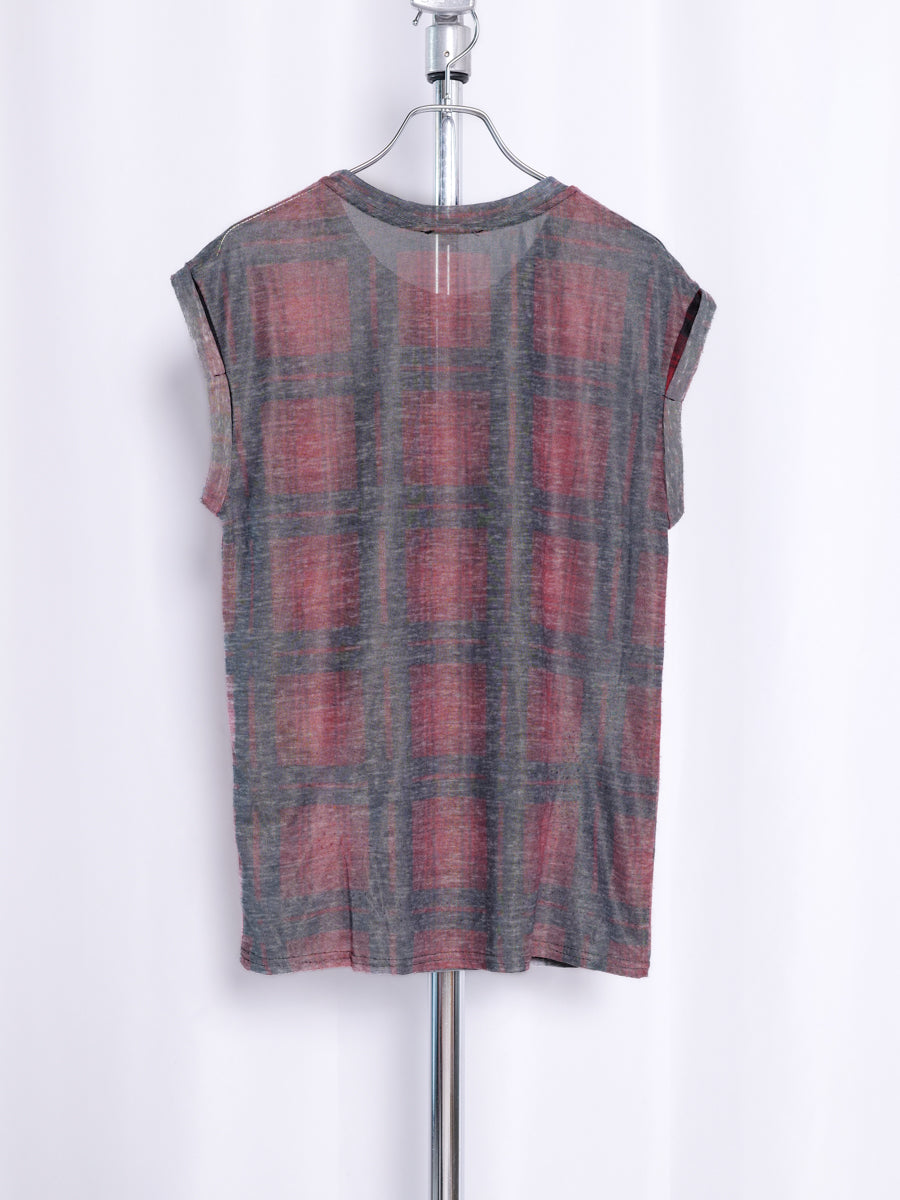 TOP SHOP / Plaid Sleeveless Top